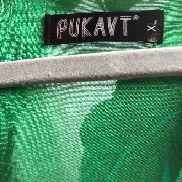 XL ModCloth style dress Pukavt in tropical leaf print XL - Picture 5 of 5